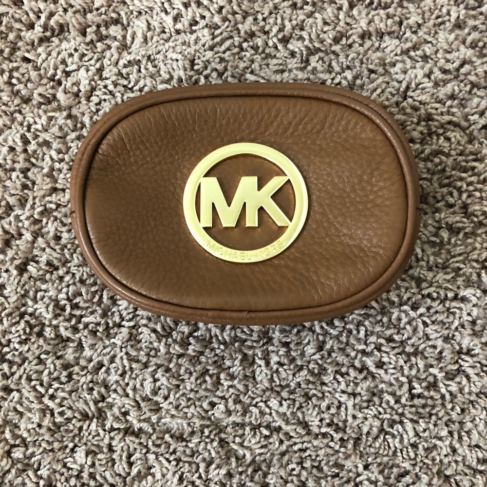 MK leather makeup bag